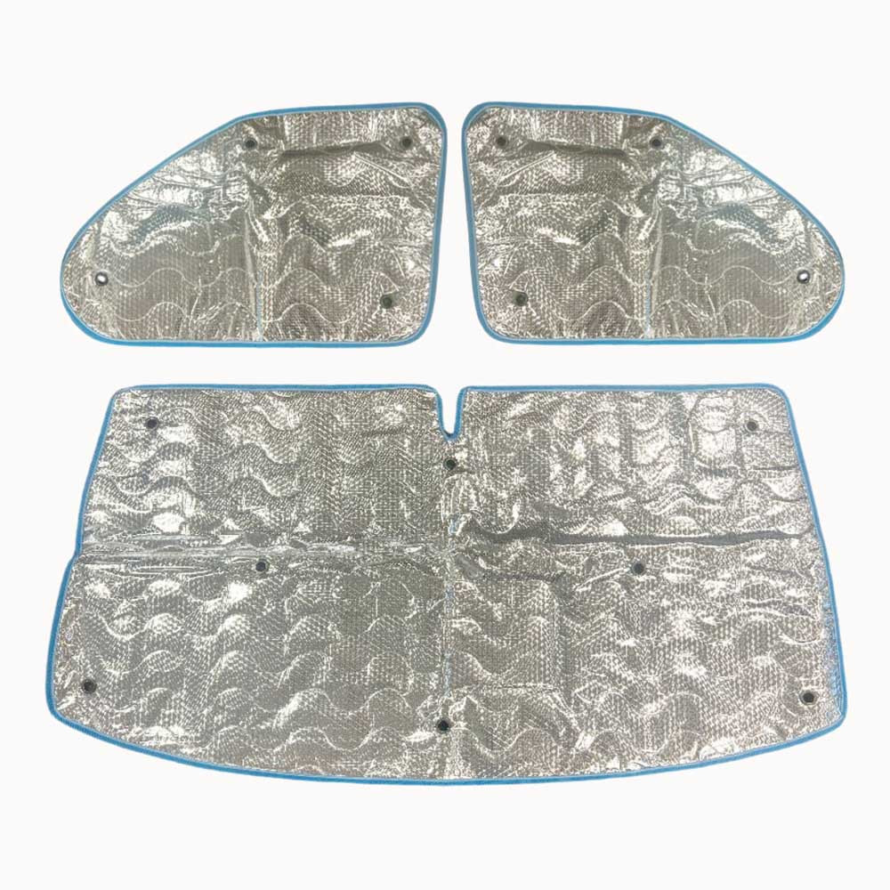 VW T5/T6 Internal Thermal Blind Set by OLPRO, Flat on white background.