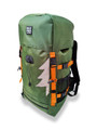 40L Rucksack Green OLPRO - right hand side showing orange straps