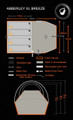 An info graphic depicting the dimensions of the Abberley Xl Breeze 4 Berth Inflatable Tent by OLPRO