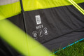 A focused shot of the logo of the Hive 6 Berth Poled Tent by OLPRO.