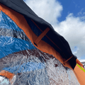 The window & vent of the Uno Breeze v2 Campervan Awning - Orange by OLPRO, imageset:Orange