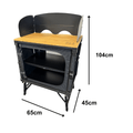 Bamboo 3 in 1 Folding Table/Storage Camping Cupboard OLPRO