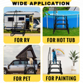 4 Step Ladder for Campervan/Caravan/ RV/ Hot Tub/ Pool with Handrail OLPRO Extra