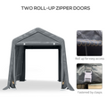 Storage Tent 2.8x2.4x2.4m - Dark Grey Outsunny