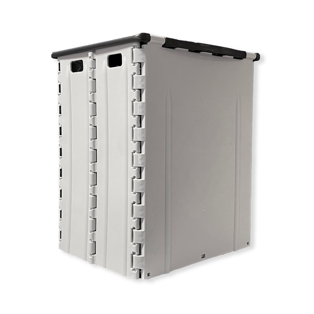 The 30L Foldable Dustbin from OLPRO pictured on a white background full assembled.
