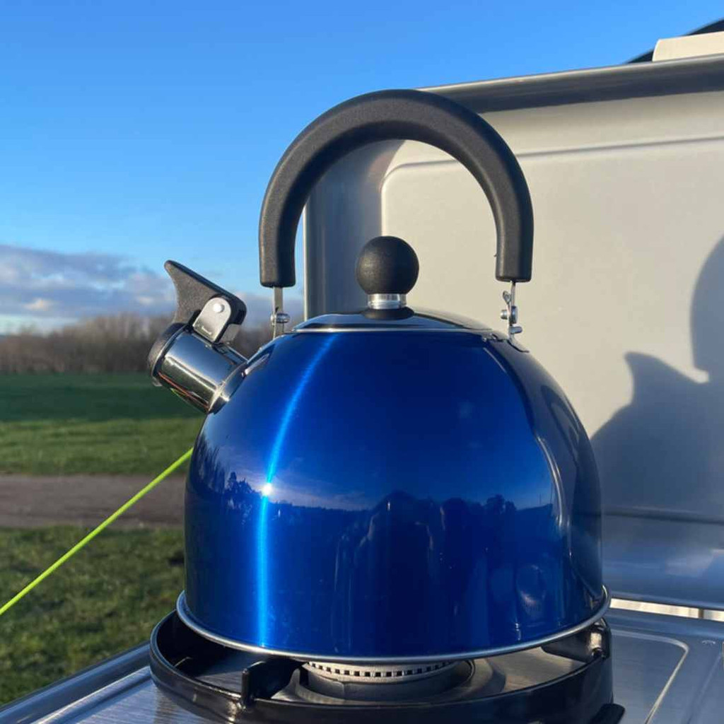 2 Litre Stainless Steel Whistling Kettle (Blue) OLPRO
