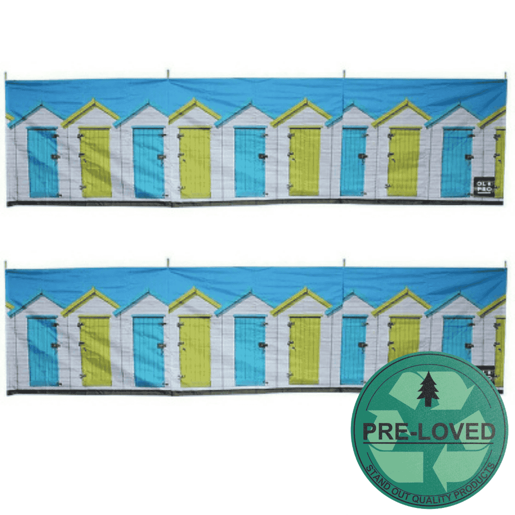 Pre-Loved Beach Huts 4 Pole Compact Windbreak (Steel Poles)