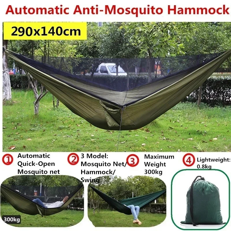 Portable Hammock with Canopy & Bug Net - Ideal for Camping swallowtail