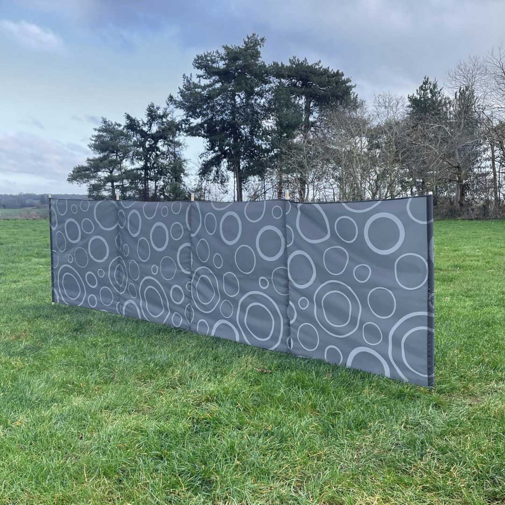Dark Moon Folding Wooden Windbreak 5 Pole