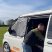 The External Blackout Screen For VW T5/T6 Campervans by OLPRO on a VW T5 