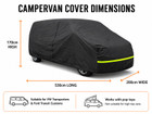 VW/FORD Transporter/Transit Custom 4 ply campervan cover black