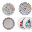 Pack of 4 Melamine Plates Small Side Plates - Random Selection OLPRO