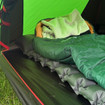 The OLPRO Gecko 250 Mummy sleeping bag in tent.