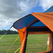 The peak canopy on the orange OLPRO Uno Breeze v2 Campervan Awning, imageset:Orange
