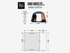 Uno Breeze® v2 Campervan Awning - Orange OLPRO specification & footprint graphic imageset:Orange