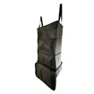The Camping Organiser with Shelves and Storage Bag by OLPRO on a white background empty.