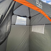 A picture showing the inside ceiling and vent of the OLPRO fibreglass toilet tent.