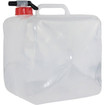 image of the Folding 10L Water Carrier by OLPRO on a white background, with tap and handle positioned on top.