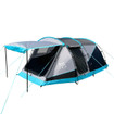 An image of the Stafford 3.0 OLPRO & Ed Stafford three-berth tent with the front canopy out using the included canopy poles, against a white background.