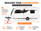 Breathable Waterproof 4Ply Caravan Cover with Free Hitch Cover Black