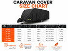 Breathable Waterproof 4Ply Caravan Cover with Free Hitch Cover Black