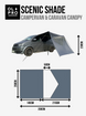 Scenic Shade Campervan Canopy with PVC Window OLPRO