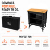 Bamboo 3 in 1 Folding Table/Storage Camping Cupboard OLPRO
