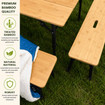 Folding Bamboo Bench Set of Two OLPRO