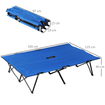 Double Camping Folding Cot Outdoor Portable Sunbed w/ Carry Bag, Blue  Unbranded