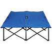 Double Camping Folding Cot Outdoor Portable Sunbed w/ Carry Bag, Blue  Unbranded