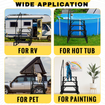 RV Step Stool, 4 Step Ladder, Hot Tub Steps with Handrail, Portable Pool Ladder, 660Lbs Heavy Duty Ladder Shelf Outdoor Mobile Home Stairs for Camper/Porch/SPA Pool/Pet Stairs 