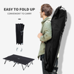Double Camping Folding Sleeping Bed/Cot - Black OLPRO Extra