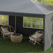 6m x 3m Garden Gazebo - Dark Grey Outsunny