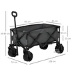 Outdoor Folding Cargo Wagon Trailer - Dark Grey Outsunny