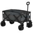 Outdoor Folding Cargo Wagon Trailer - Dark Grey Outsunny