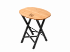 Bamboo Round camping Stool on a white background