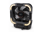 Solar Rechargeable camping fan with LED light