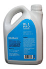 The rear of the bottle of OLChem by OLPRO with its rear label showing the instructions, hazardous and other information.