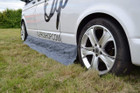 An image of the Awning Skirt and Draught Excluder Size Small from OLPRO attached to a VW Campervan.