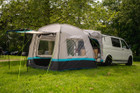 The Snug Poled photographed from the front left corner with canopy pitched out