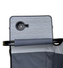 The side table of the OLPRO Directors Camping Chair in grey.