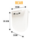 An infographic depicting the dimensions of the 9L Folding Camping  Bin Hanging or Free Standing from OLPRO.