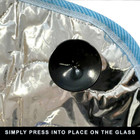 VW Caddy 2003-2020 Internal Thermal Blind Set Close up of Suction cup.