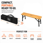 Folding Bamboo Bench Set of Two OLPRO