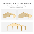 6m x 3m Garden Gazebo - Dark Grey Outsunny