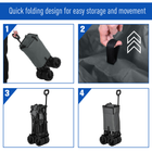 Outdoor Folding Cargo Wagon Trailer - Dark Grey Outsunny