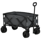 Outdoor Folding Cargo Wagon Trailer - Dark Grey Outsunny