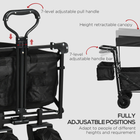 Outdoor Push Pull Wagon Stroller Cart with Canopy Top OLPRO Extra