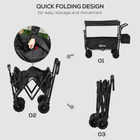 Outdoor Push Pull Wagon Stroller Cart with Canopy Top OLPRO Extra