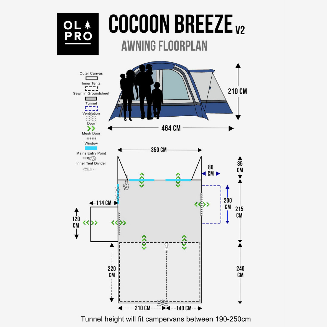 Cocoon Breeze® V2 Campervan Awning│OLPRO